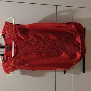 Banana Republic Sleeveless Red Blouse